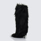 Kendall Black Fur XXL Yetti Heeled Boot