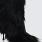 Kendall Black Fur XXL Yetti Heeled Boot