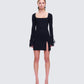 Kesia Black Mini Dress model front