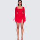 Kesia Red Mini Dress model front