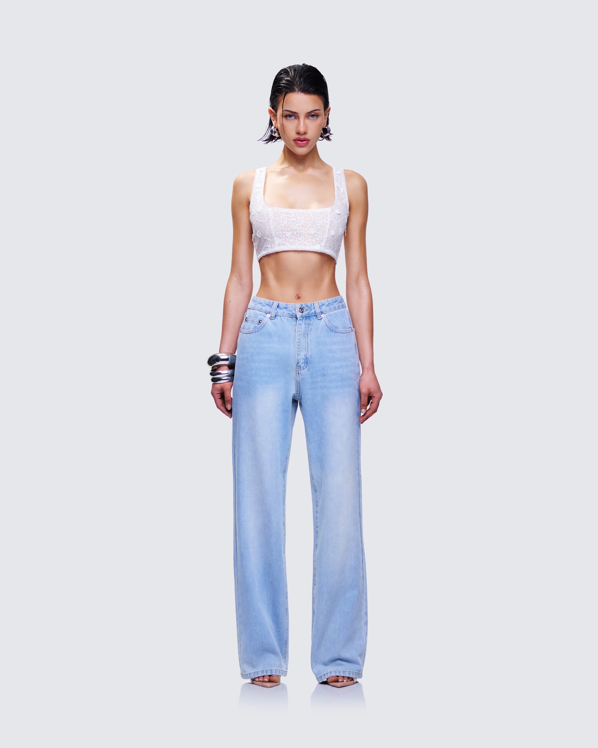 Keturah Denim Set model front