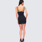 Kiana Black Ponte Mini Dress