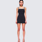 Kiana Black Ponte Mini Dress model front