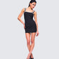 Kiana Black Ponte Mini Dress
