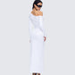 Kiandra White Off Shoulder Maxi Dress