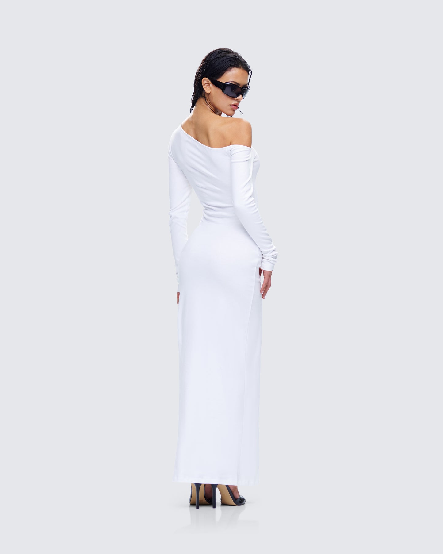 Kiandra White Off Shoulder Maxi Dress