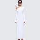 Kiandra White Off Shoulder Maxi Dress model front
