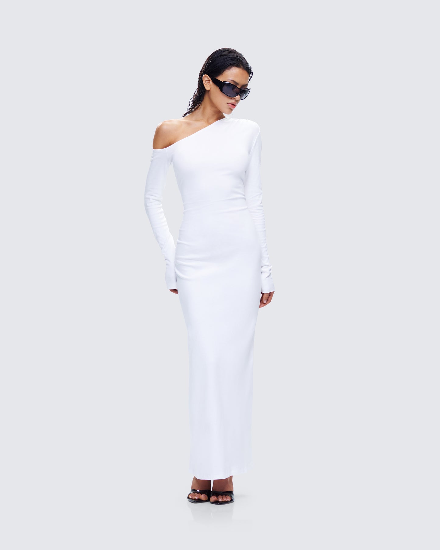 Kiandra White Off Shoulder Maxi Dress