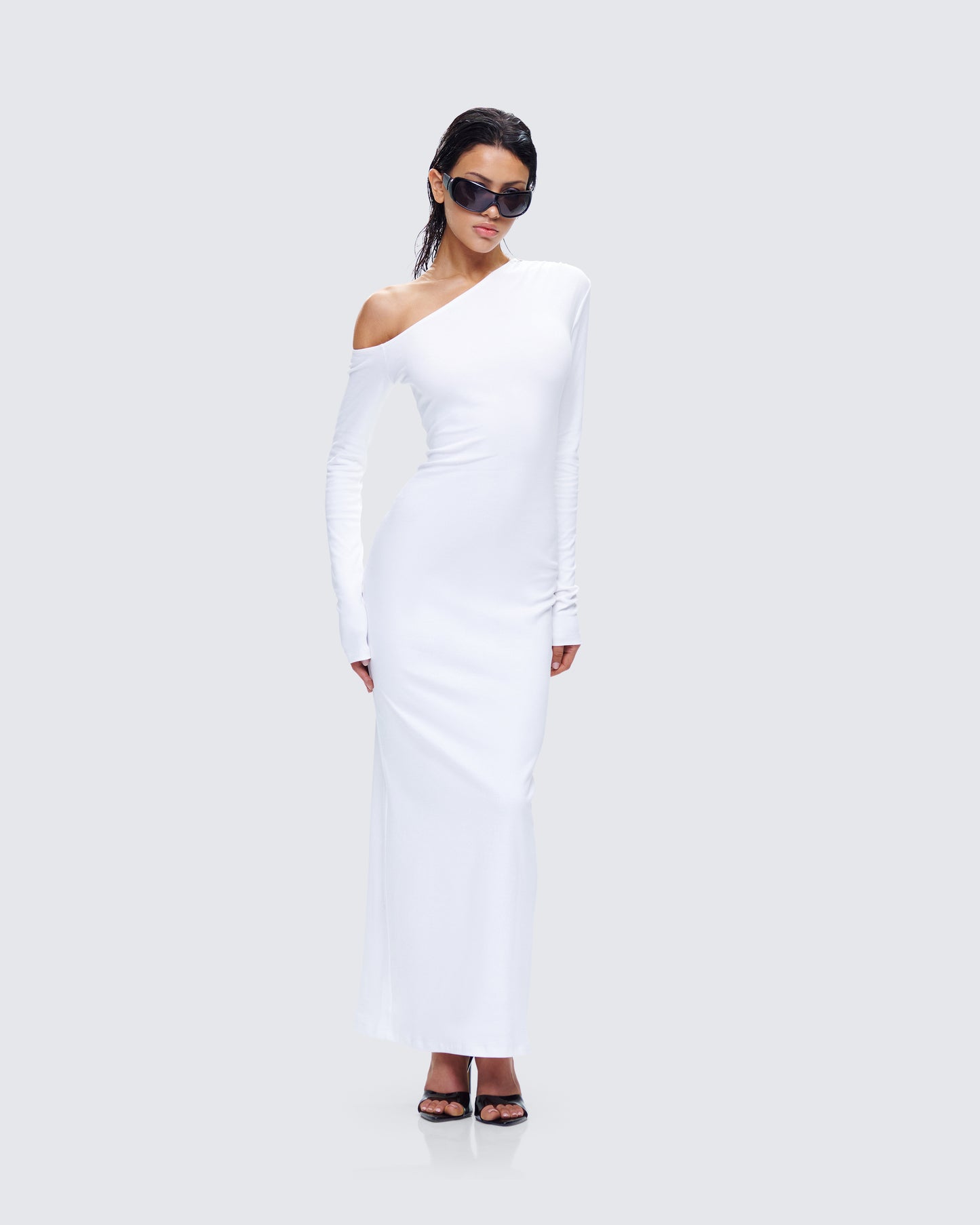 Kiandra White Off Shoulder Maxi Dress