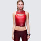 Kiara Multi Ombre Vegan Leather Top model front