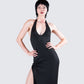 Kiari Black Halter Maxi Dress