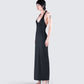 Kiari Black Halter Maxi Dress
