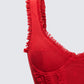 Kimona Red Ruffle Corset Top