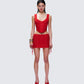 Kimona Red Ruffle Set model front