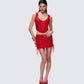 Kimona Red Ruffle Set
