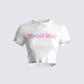 Kim White Jersey Graphic Top 3d product front