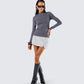 Kiraz Charcoal Grey Long Sleeve Top