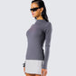 Kiraz Charcoal Grey Long Sleeve Top