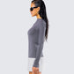 Kiraz Charcoal Grey Long Sleeve Top