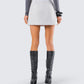 Kiraz Heather Grey Micro Mini Skirt