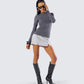 Kiraz Heather Grey Micro Mini Skirt