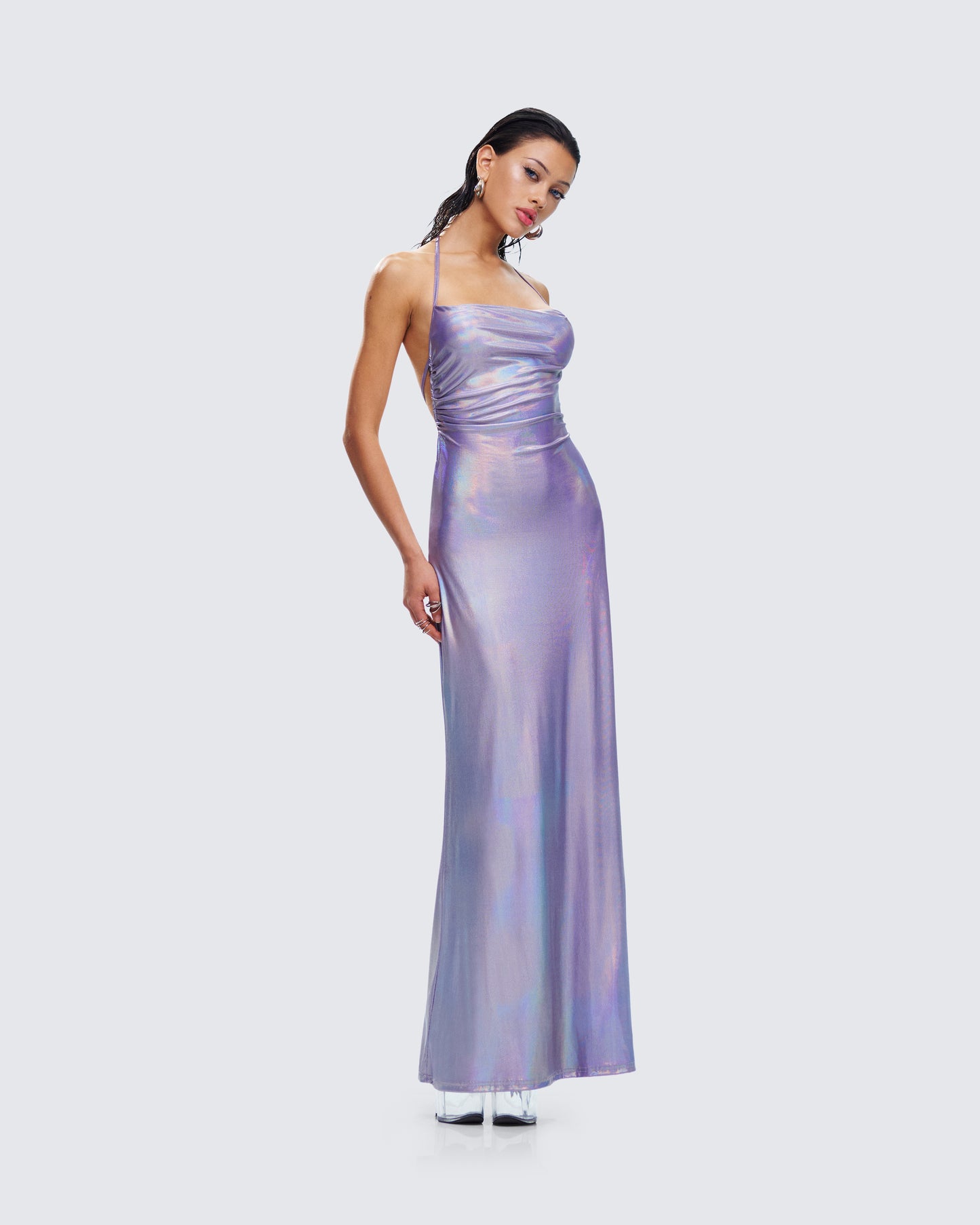 Koa Gunmetal Metallic Gown