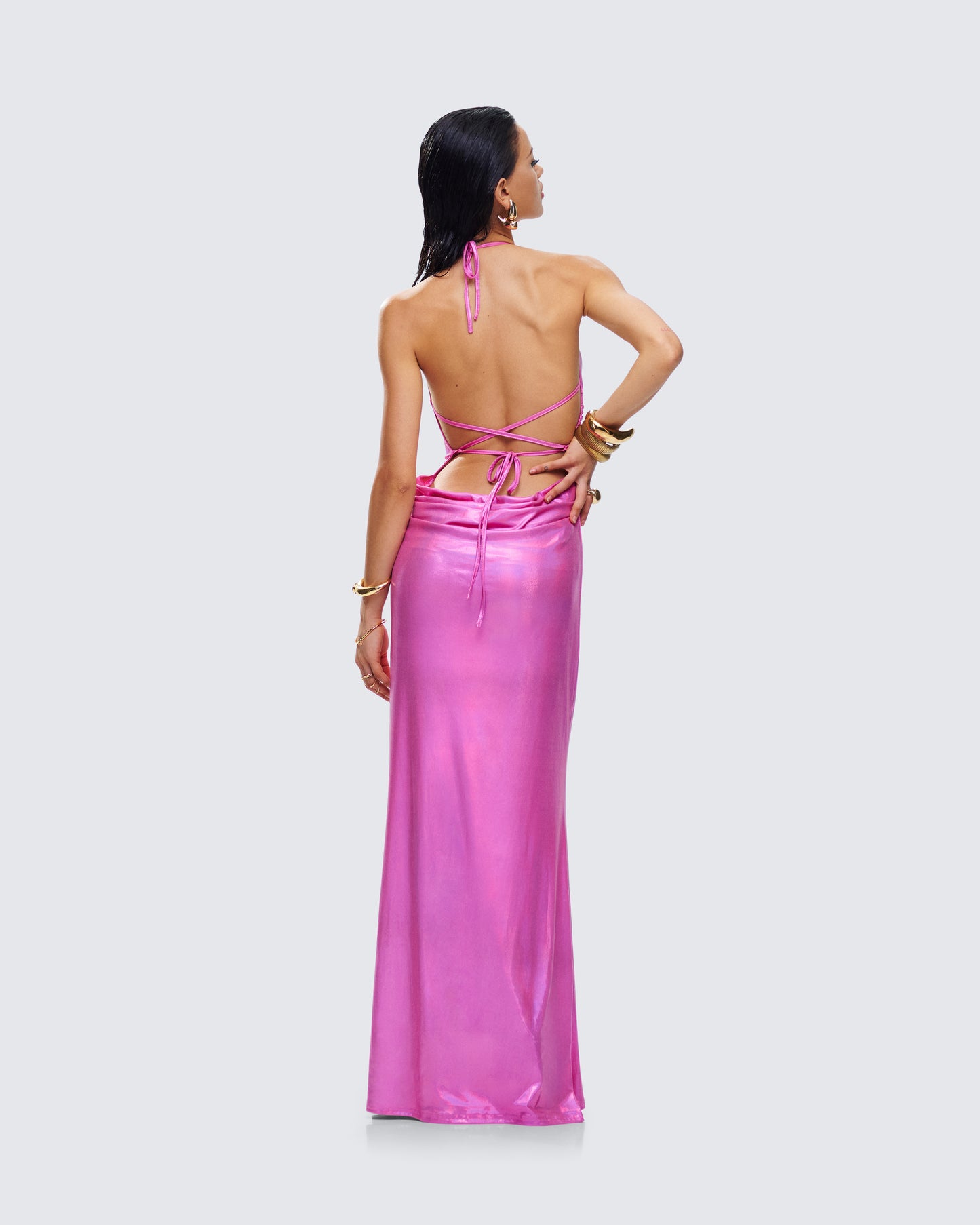Koa Pink Metallic Gown