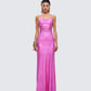 Koa Pink Metallic Gown model front
