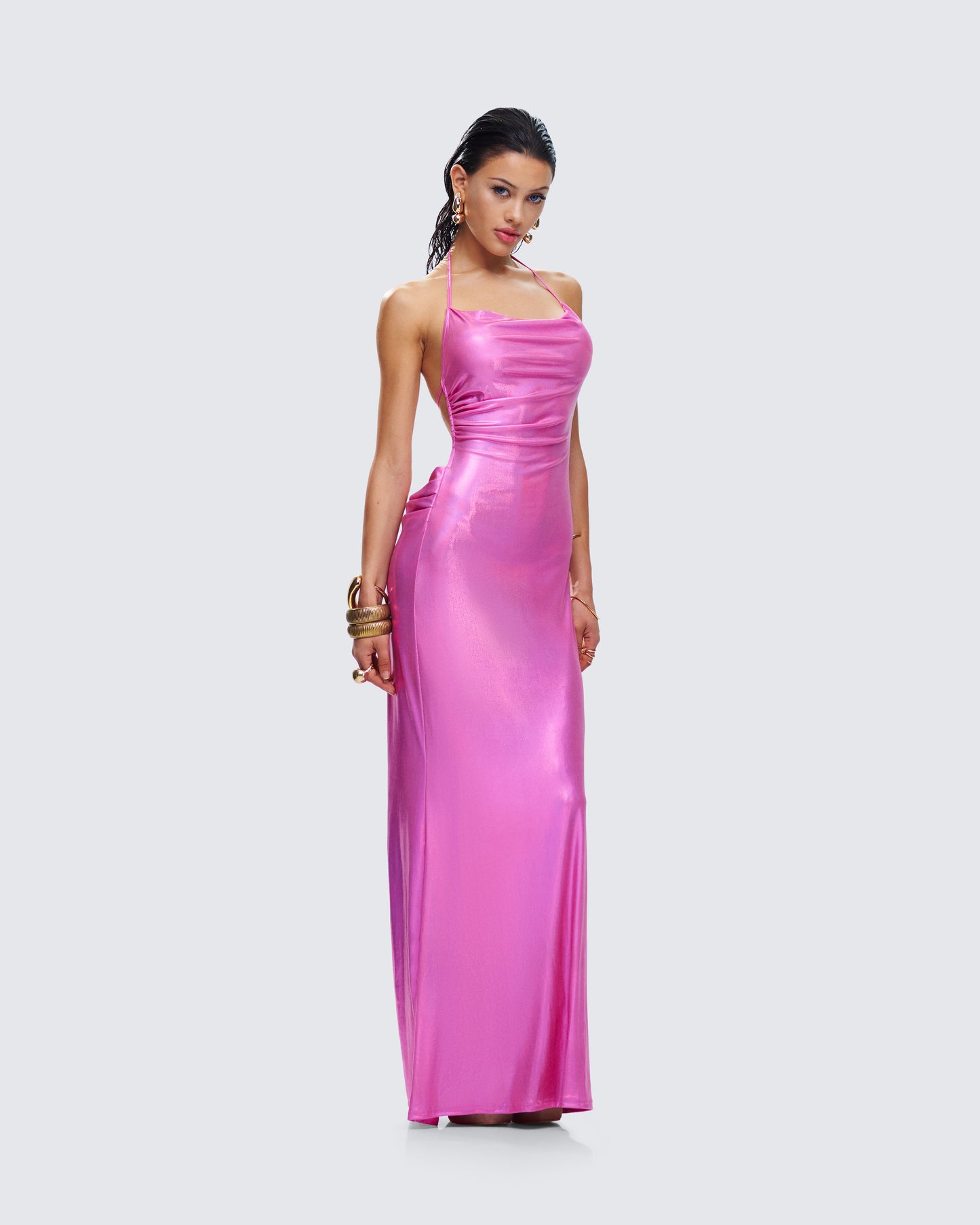 Koa Pink Metallic Gown