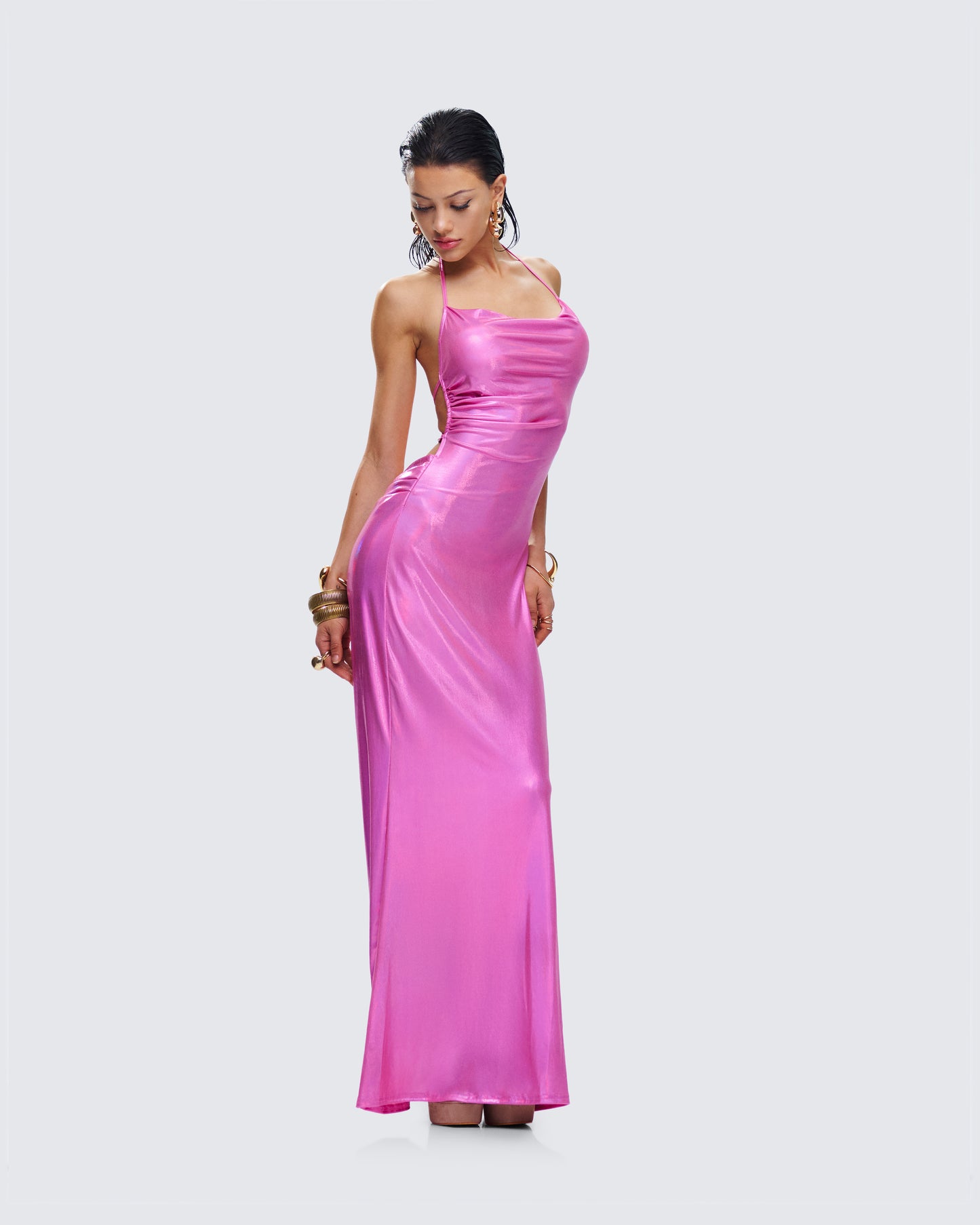 Koa Pink Metallic Gown