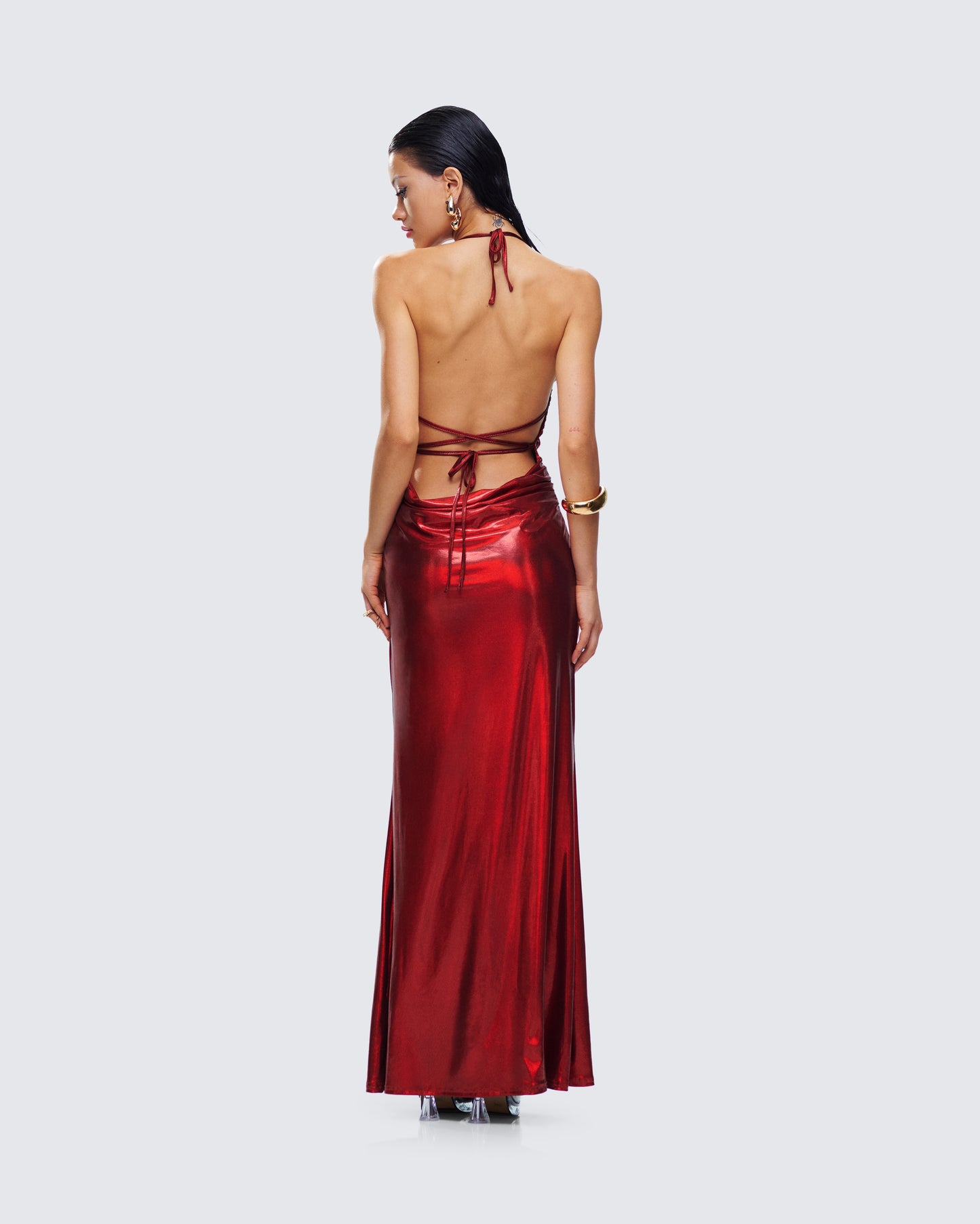 Koa Red Metallic Gown
