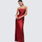 Koa Red Metallic Gown