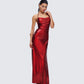 Koa Red Metallic Gown