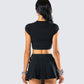 Kori Black Leo Graphic Top