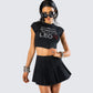 Kori Black Leo Graphic Top