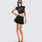 Kori Black Leo Graphic Top