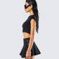 Kori Black Leo Graphic Top