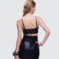 Kristin Black Vegan Leather Top