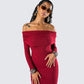 Kyan Burgundy Off Shoulder Maxi Dress