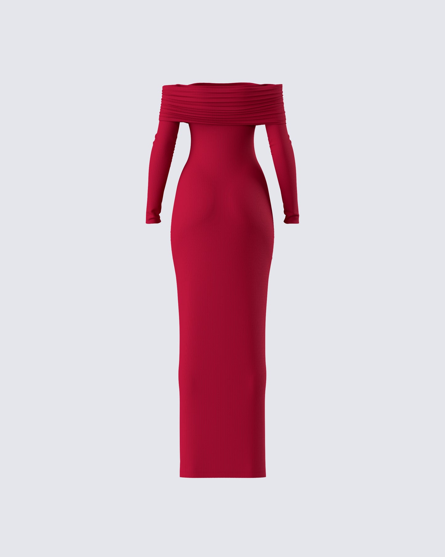 Kyan Burgundy Off Shoulder Maxi Dress