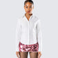 Kyra Fitted White Poplin Shirt model front