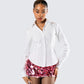 Kyra Fitted White Poplin Shirt