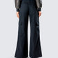 Laina Black Twill Pocket Pant