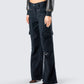 Laina Black Twill Pocket Pant