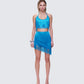 Laleh Teal Fringe Set model front