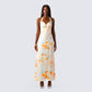 Landon Abstract Print Maxi Dress