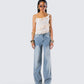 Lari Denim Set model front