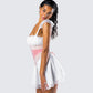 Latto Pink Satin Corset Top