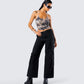 Laura Black Twill Cargo Pant