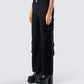 Laura Black Twill Cargo Pant